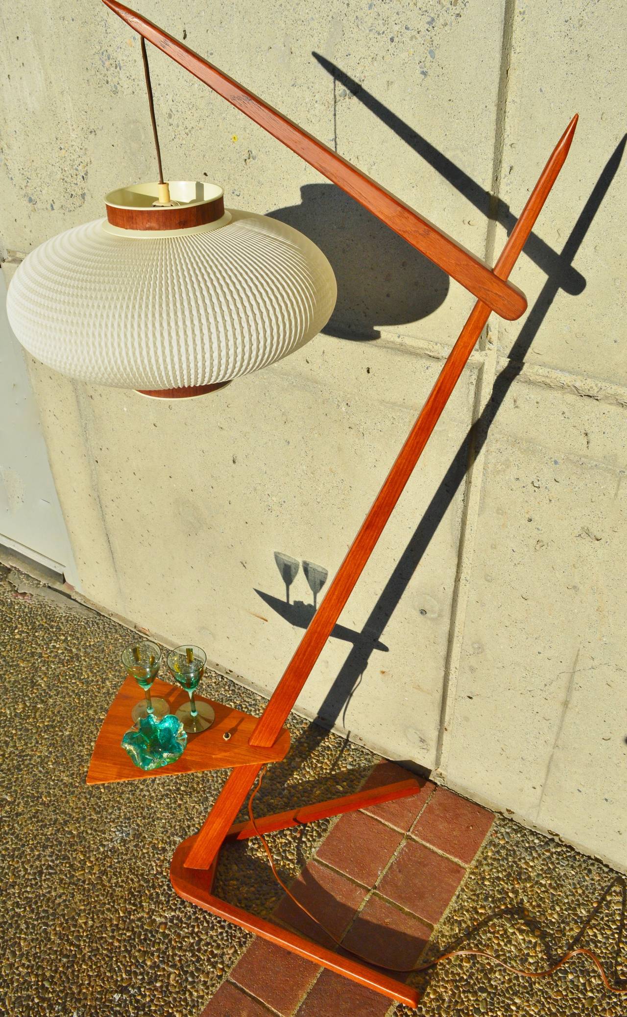 20th Century Danish Teak Floor Lamp