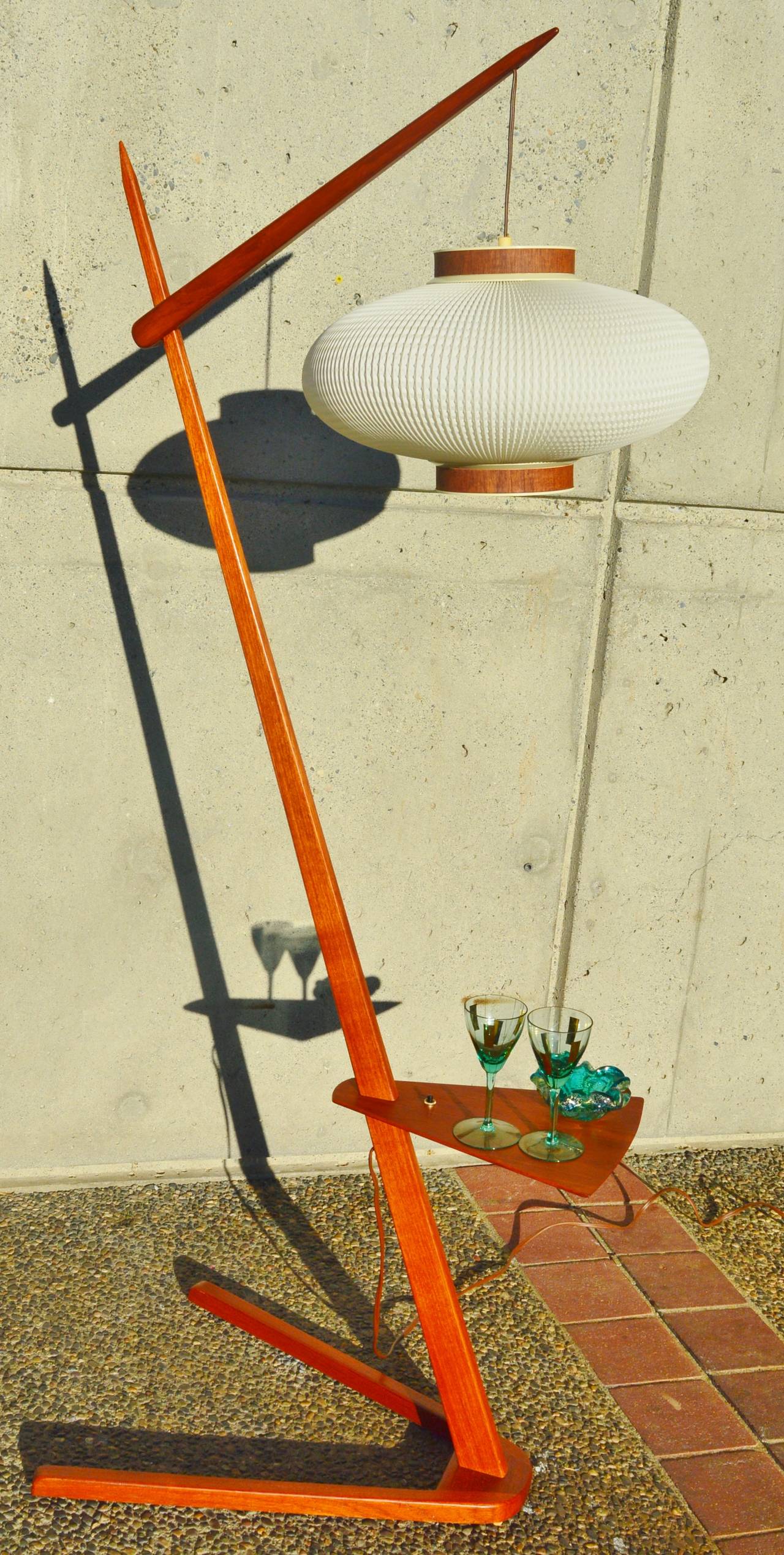 Danish Teak Floor Lamp