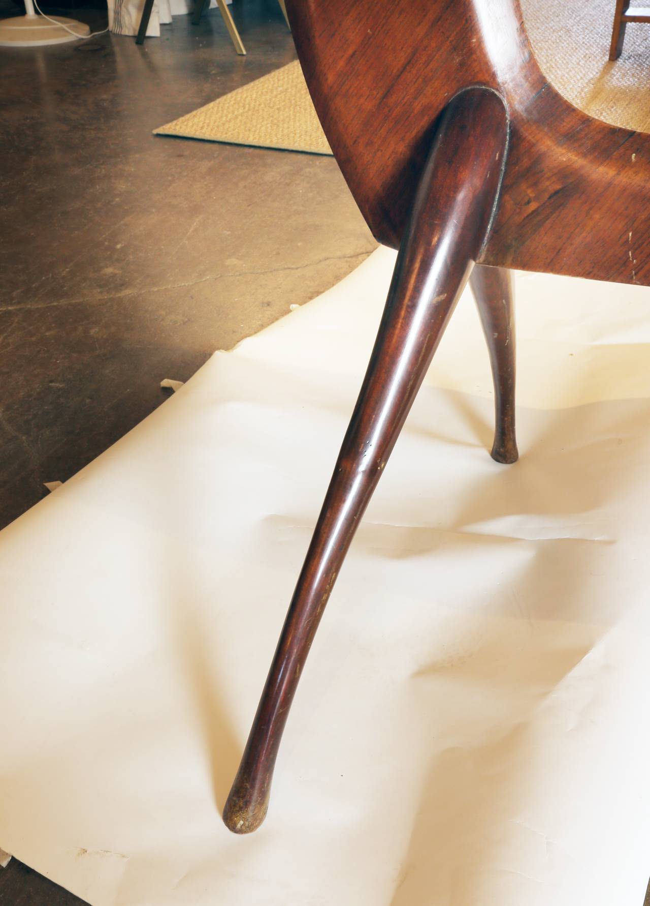 Mid-Century Modern Italian Design Glass-Top Table Attributed to Vittorio Dassi