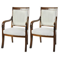 Two French Provincial Louis Philippe Armchairs