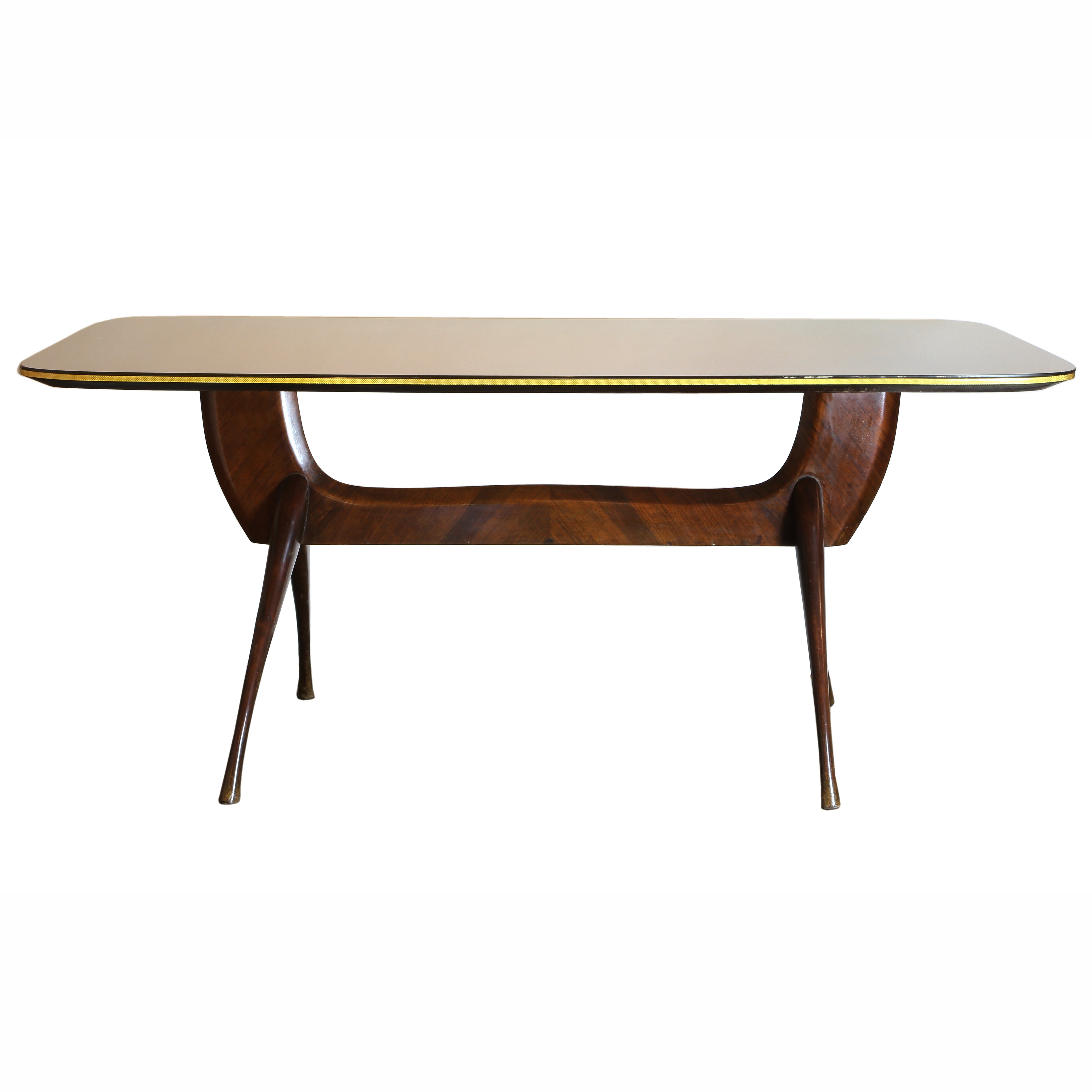 Italian Design Glass-Top Table Attributed to Vittorio Dassi