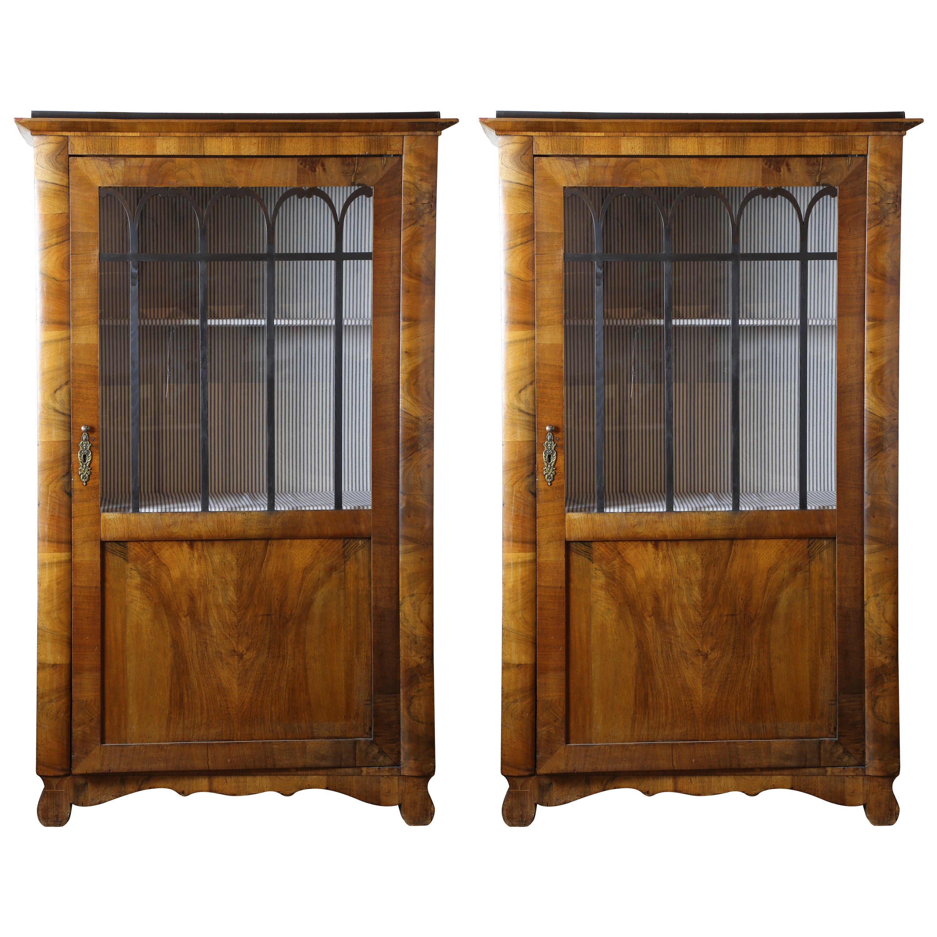 Pair of 19th Century Biedermeier Cabinets For Sale