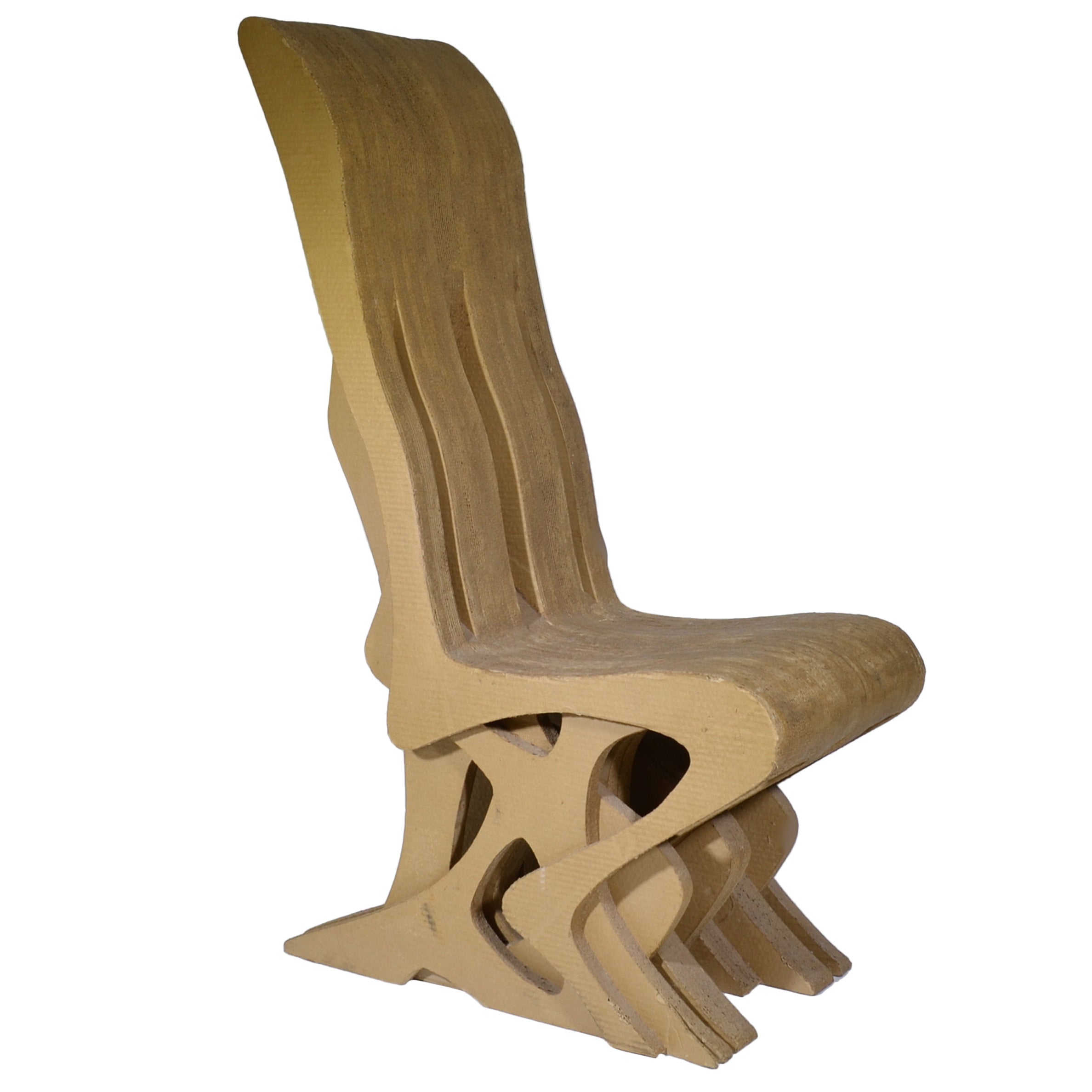 Cardboard Chair in the Style of Frank Gehry For Sale