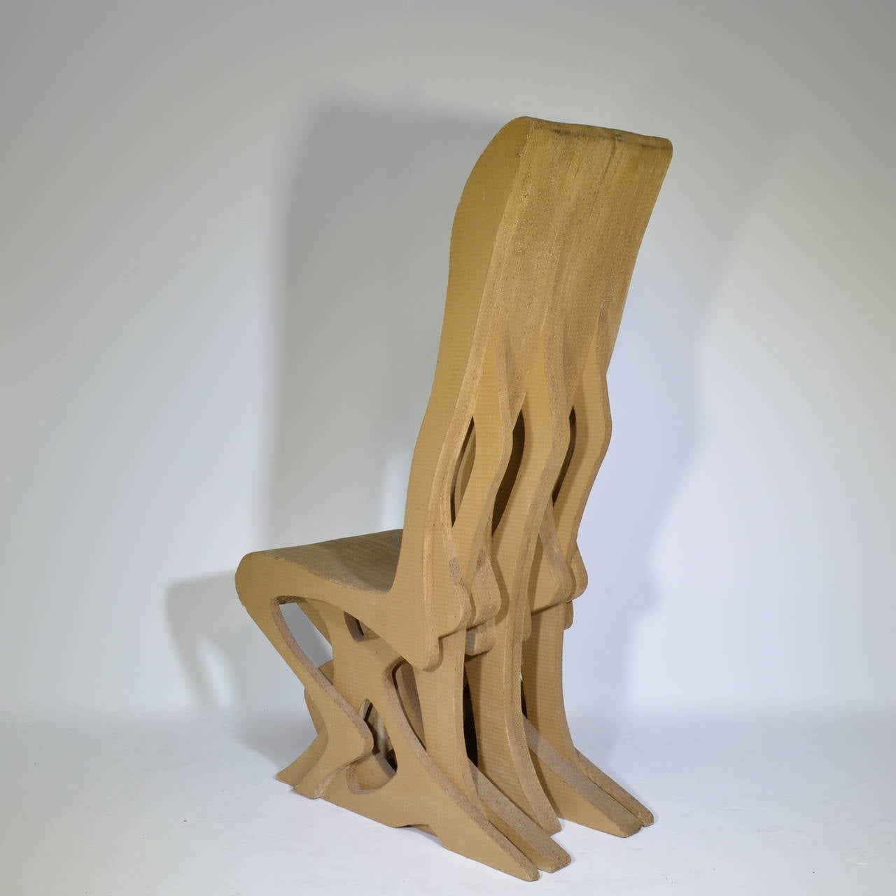 Late 20th Century Cardboard Chair in the Style of Frank Gehry For Sale