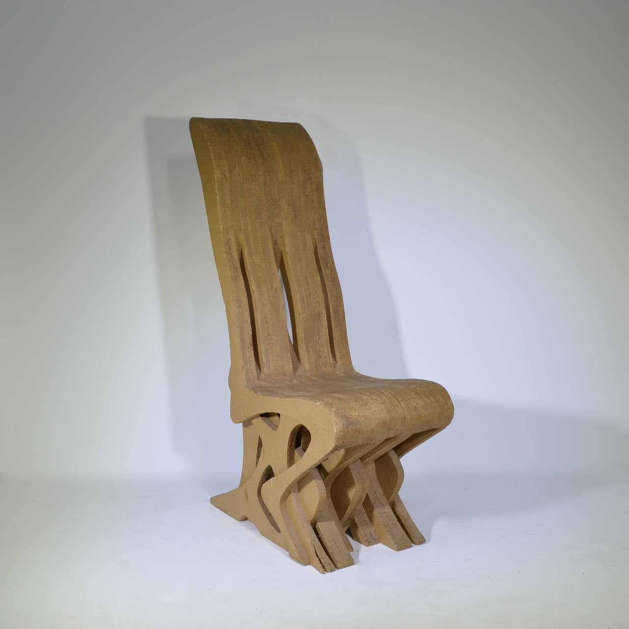 One-of-a-kind chair in Cardboard around 1970- 1980s