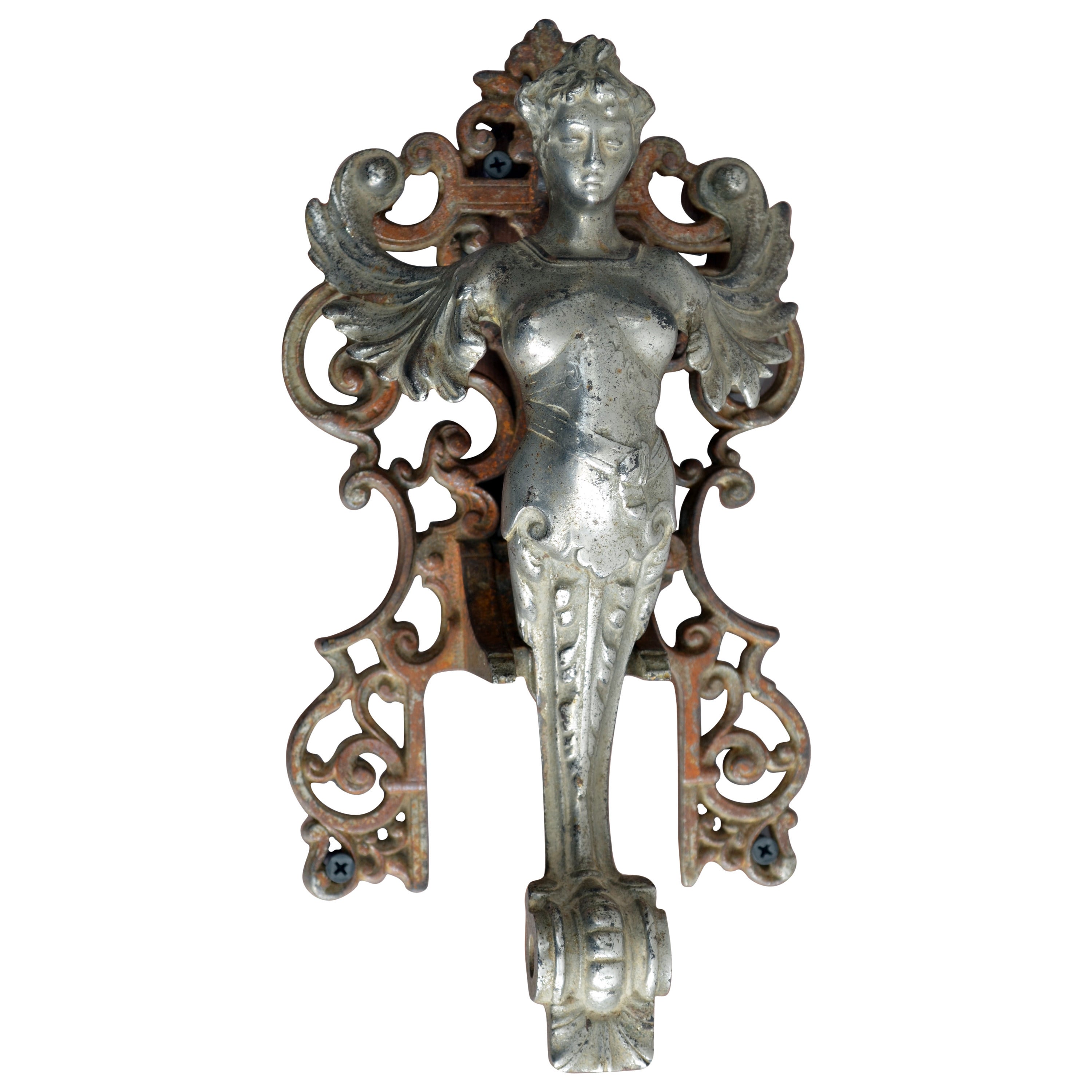 Exceptional French Door Knocker From Castle Late 18's For Sale