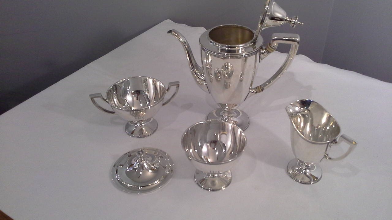 Regency Tiffany & Co. Makers Sterling Silver Tea or Coffee Service with Four Pieces