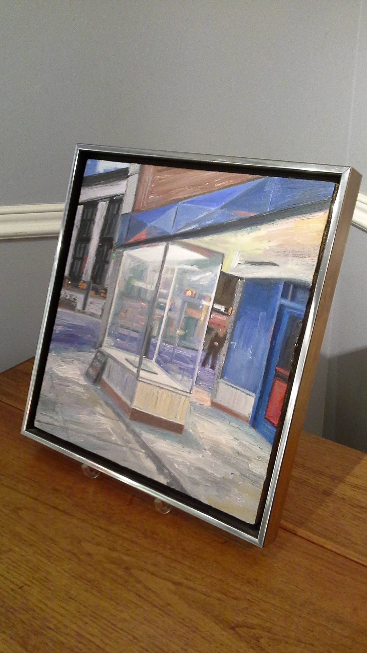 Oil Painting on Wood Board by Brian Kipping Store Front in Vancouver