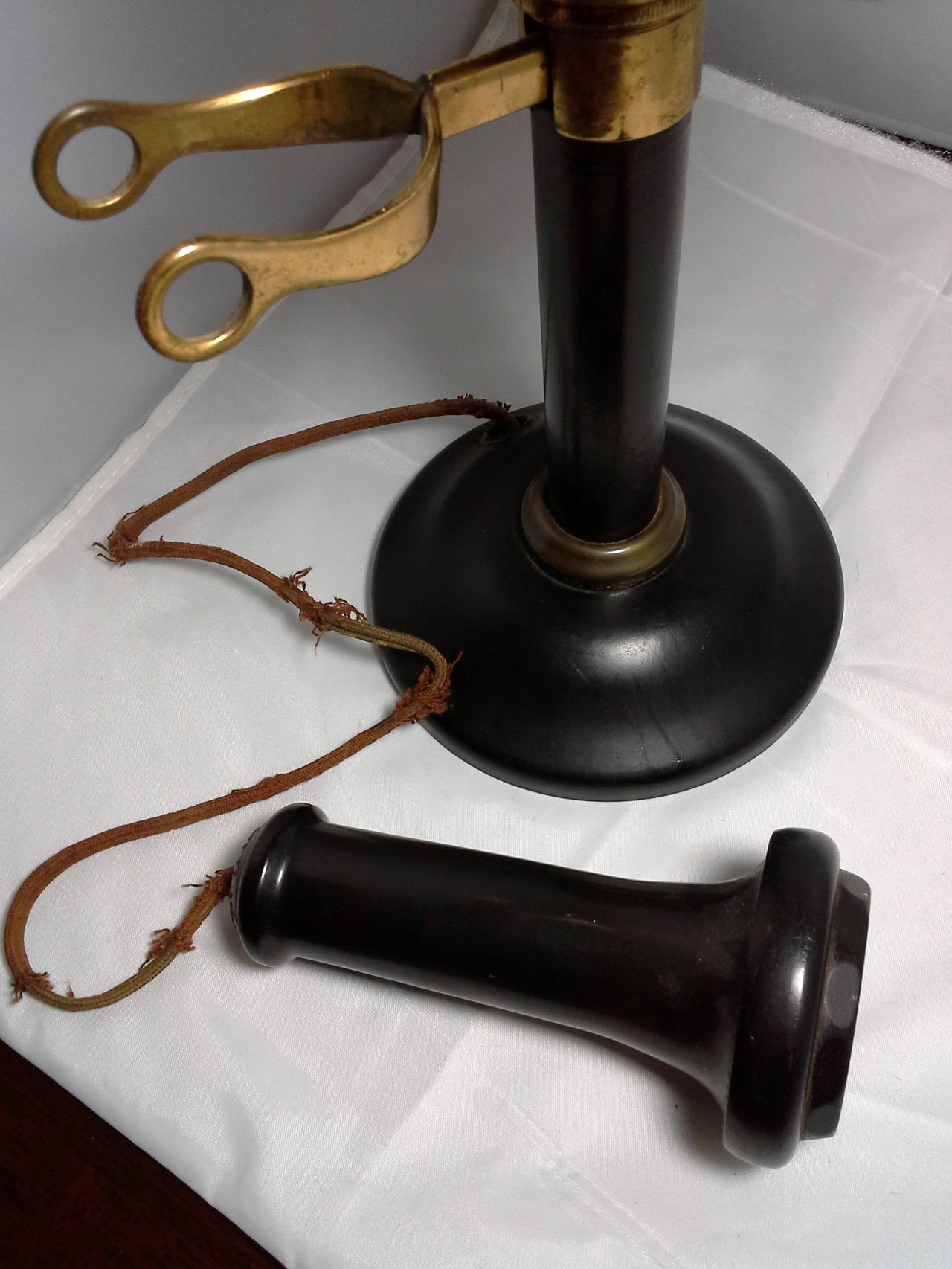 Kellogg Chicago Candlestick Brass and Bakelite, Patented 1901 3