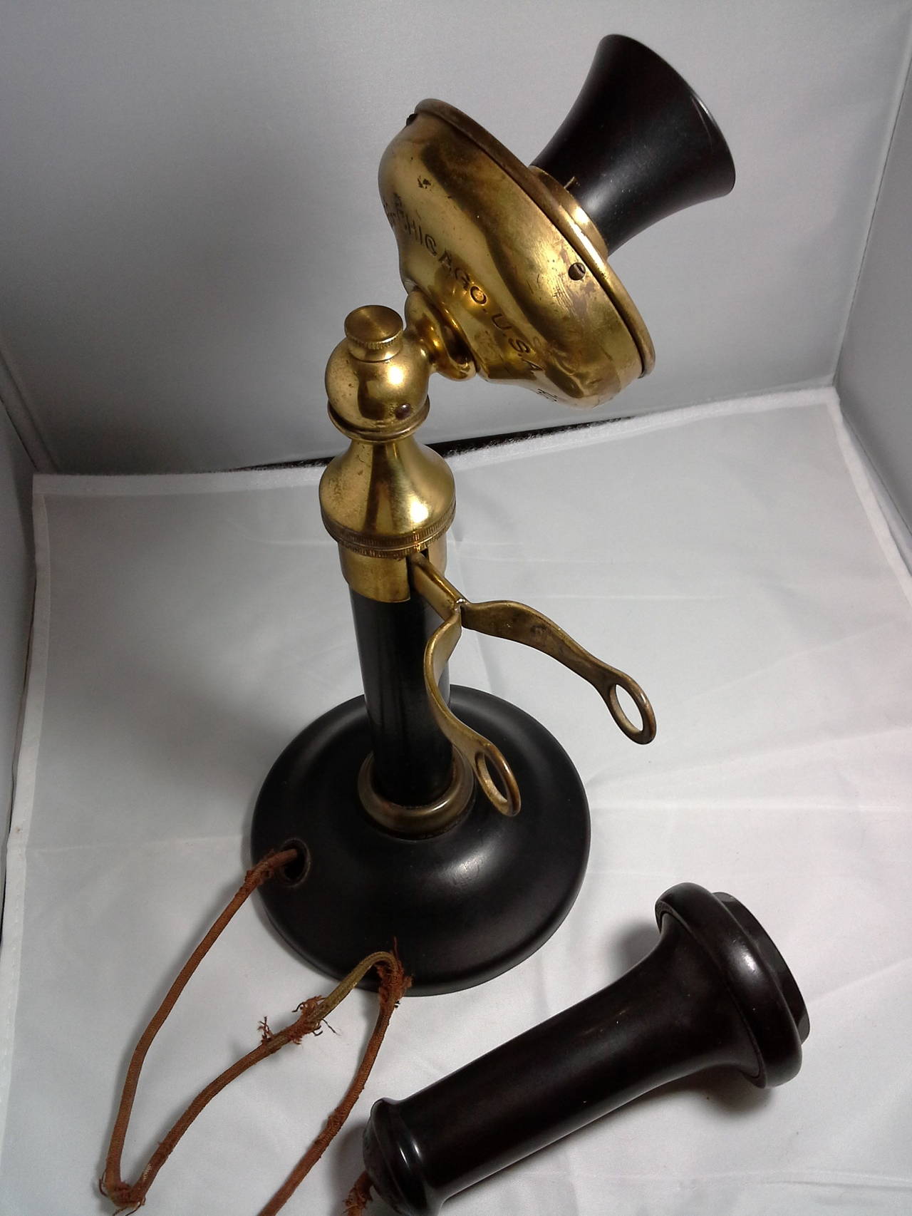 Kellogg Chicago Candlestick Brass and Bakelite, Patented 1901 4