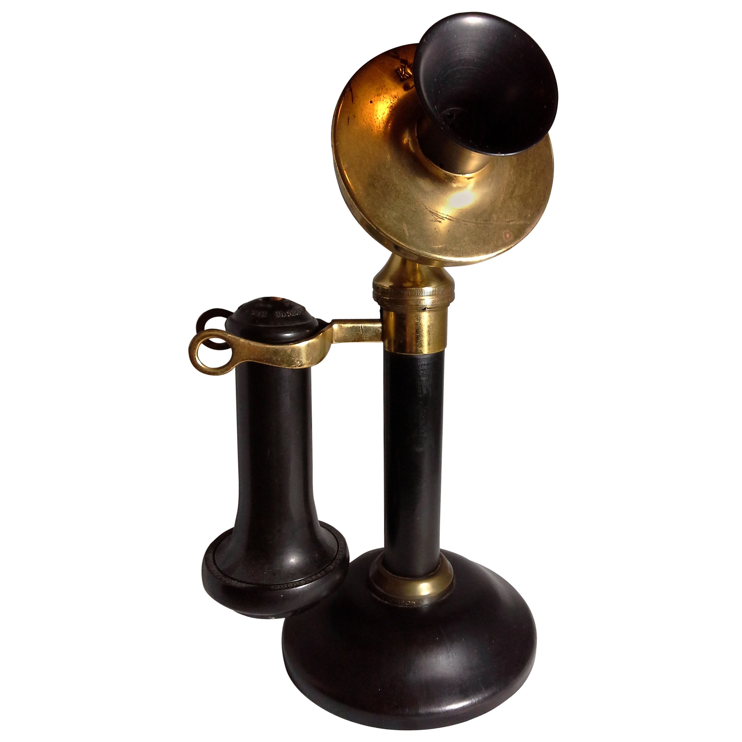 Kellogg Chicago Candlestick Brass and Bakelite, Patented 1901