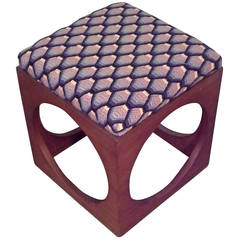 Midcentury Cube Stool or Cube Table, circa 1960s