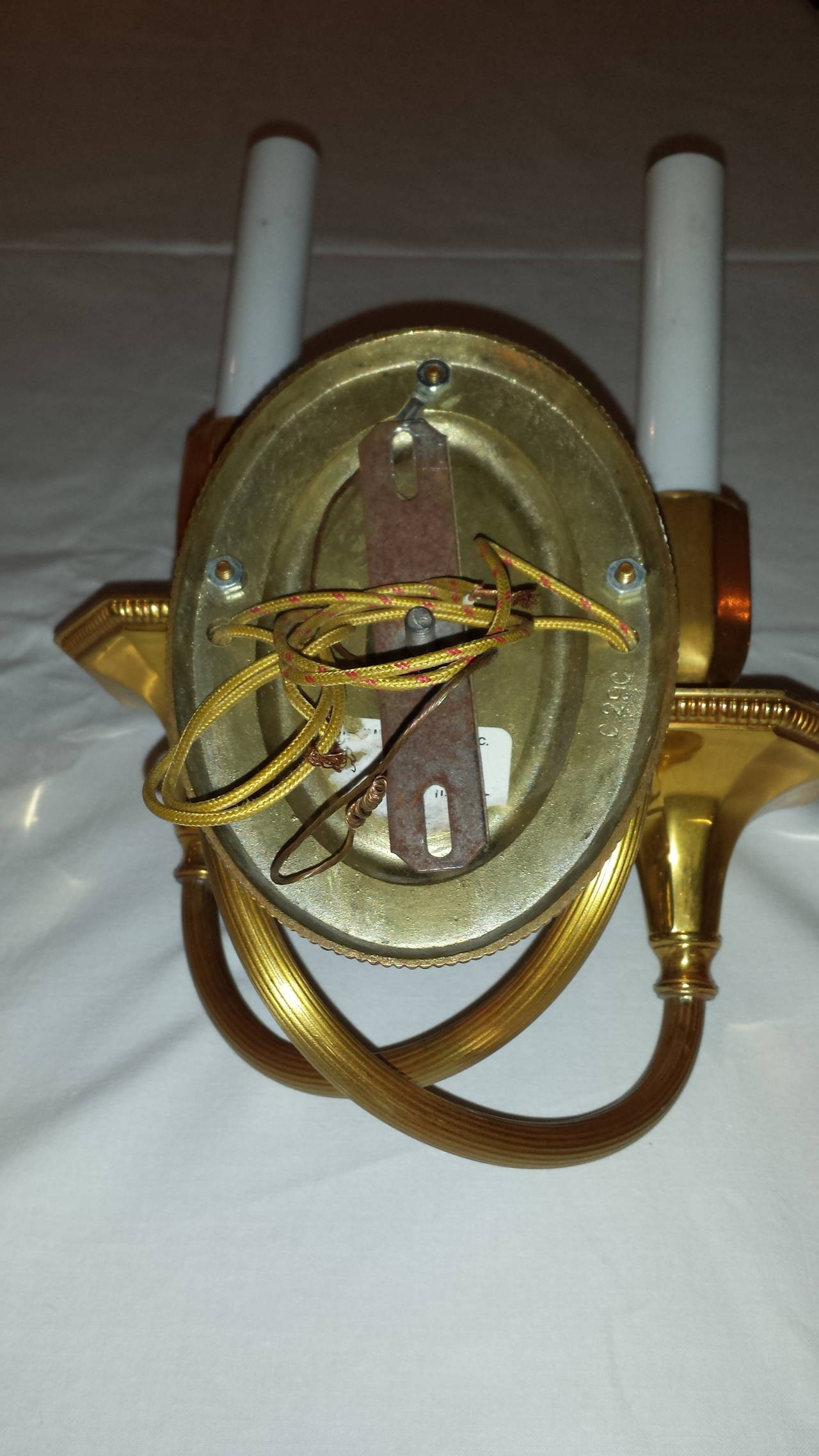 Solid Brass, Double-Arm Wall Sconces For Sale at 1stdibs