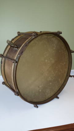 Brass Military or Marching Band Snare Drum, circa 1900