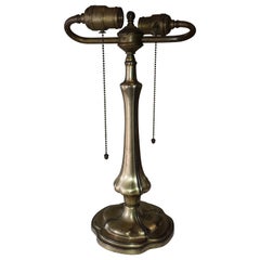 Pairpoint Table Lamp Base in an Vintage Brass Finish with Double Sockets