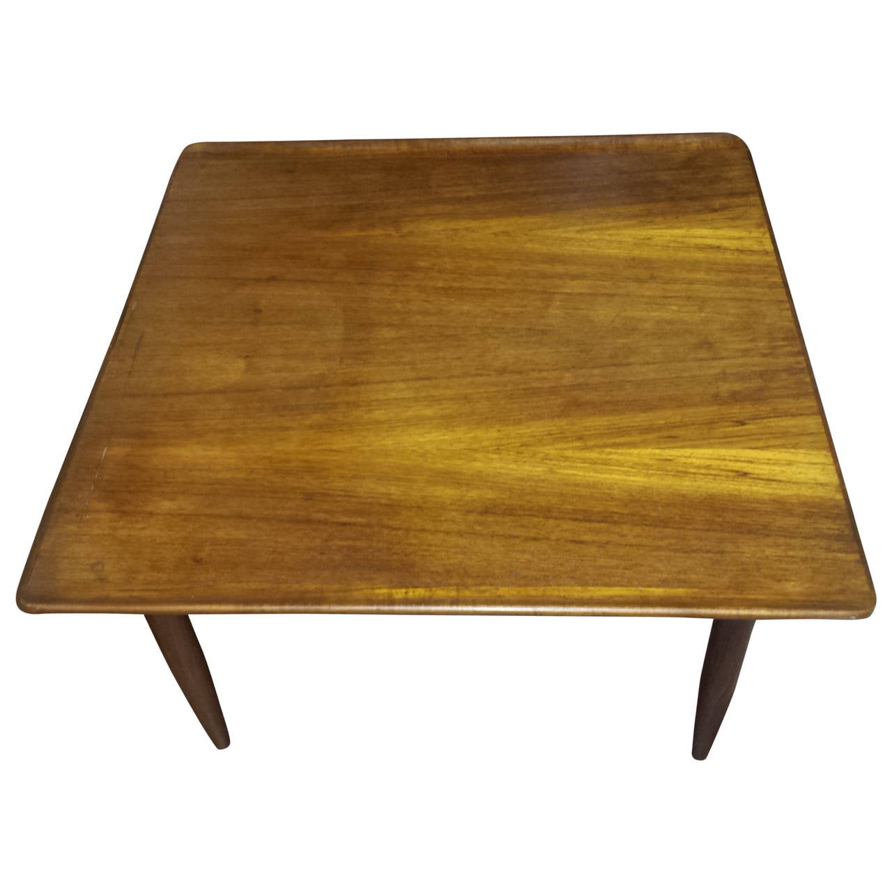 MidCentury Teak Square Coffee Table with Flip Edge at 1stDibs