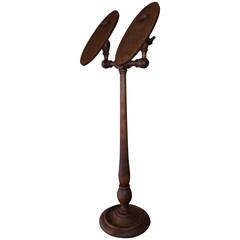 Antique Circa 1900 Store Window Display Adjustable Shoe Stand In Solid Maple