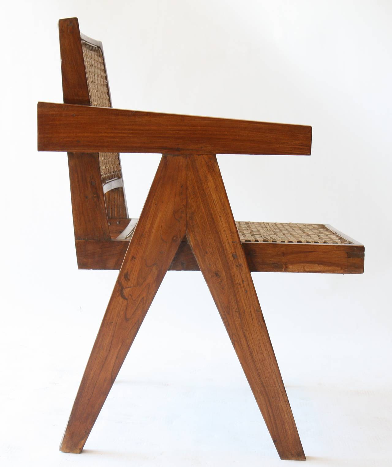 pierre jeanneret office cane chair