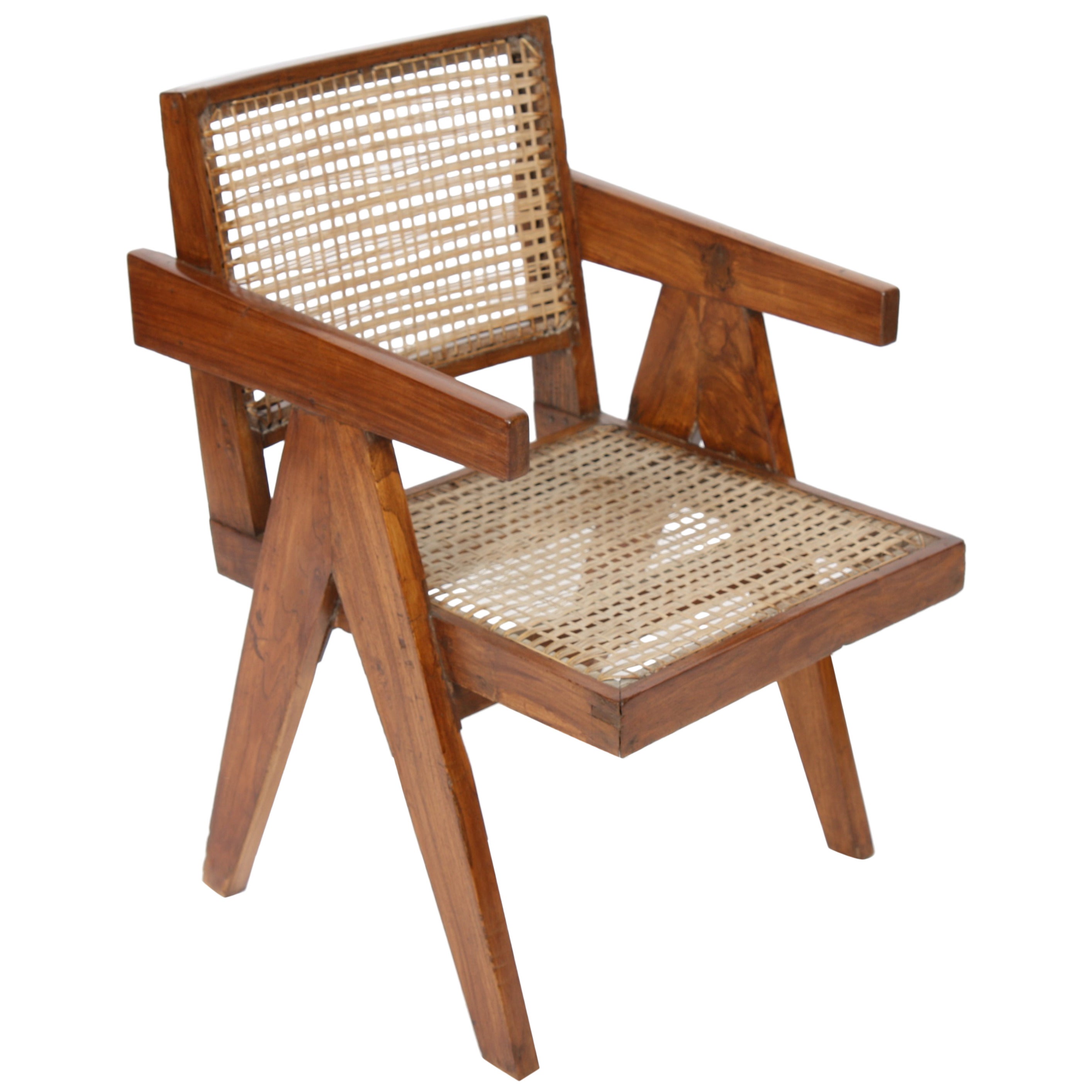 Office Cane Chair by Pierre Jeanneret