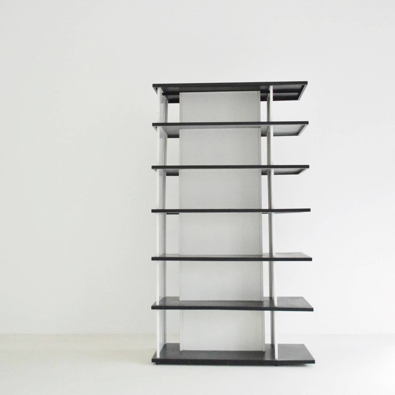 Following in his father’s (Gerrit) footsteps and firmly in the tradition of the De Stijl movement the bookcase was designed on commission and sold exclusively through Amsterdam department store De Bijenkorf. The equivalent of heals in London it was