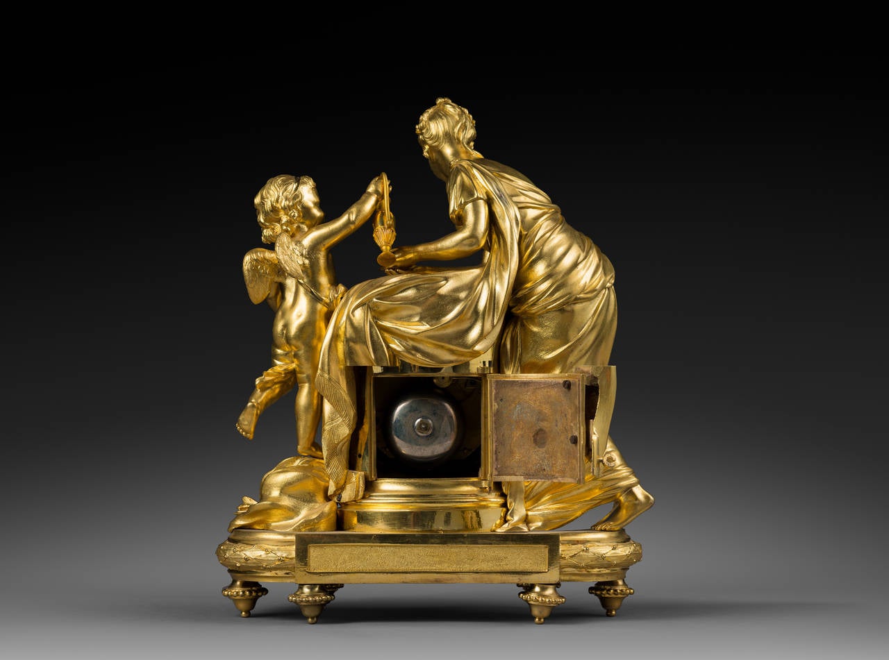 Bronze Finely Chased Ormolu Louis XVI Clock The Toilet of Venus By Lepaute
