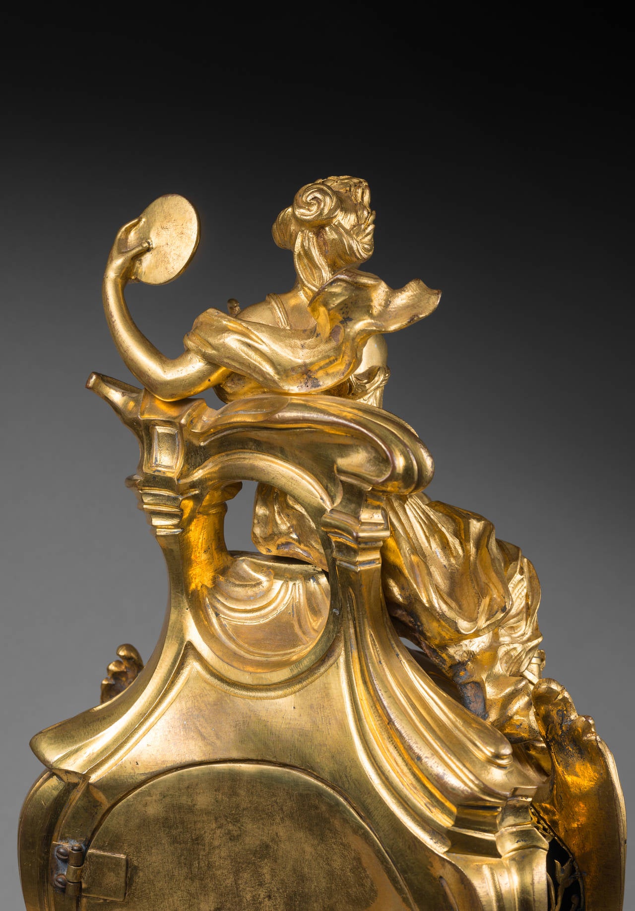 Gilt Bronze Louis XVI Mantel Clock by Beauvarlet, Case Att to Saint-Germain 1