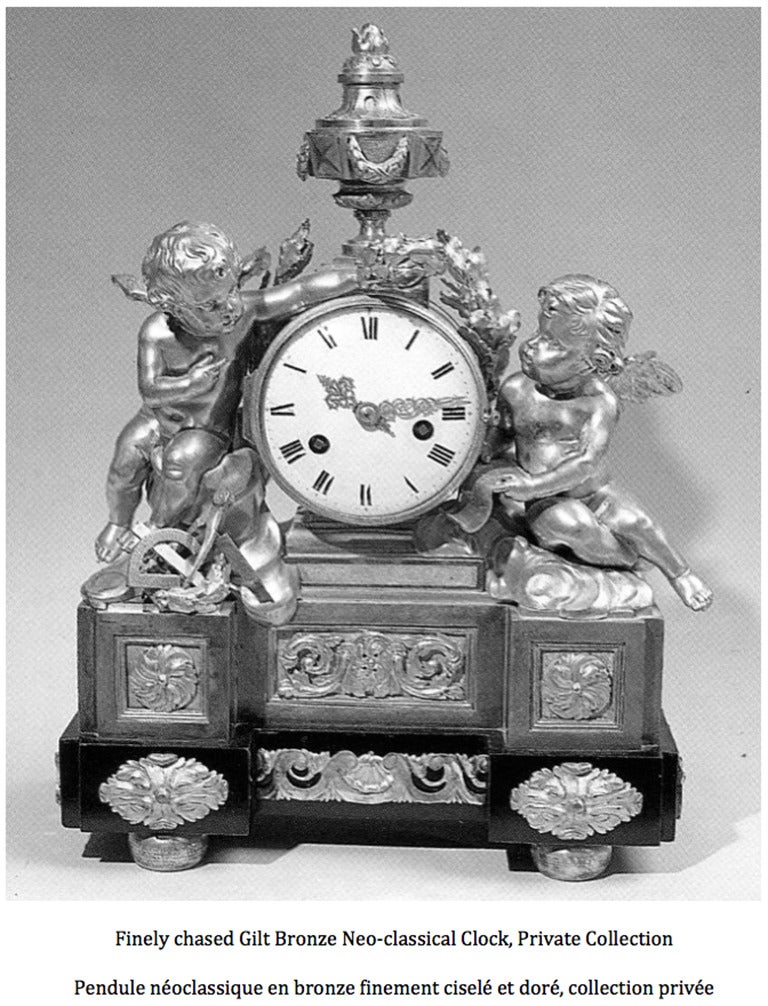 Gilt Bronze Louis XVI Clock by Duval, Case Attributed to Saint-Germain 1