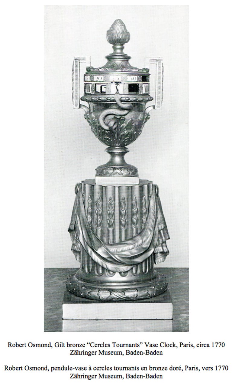 Neoklassizistische Cercles-Turnants-Vase aus vergoldeter Bronze von Osmond im Angebot 2