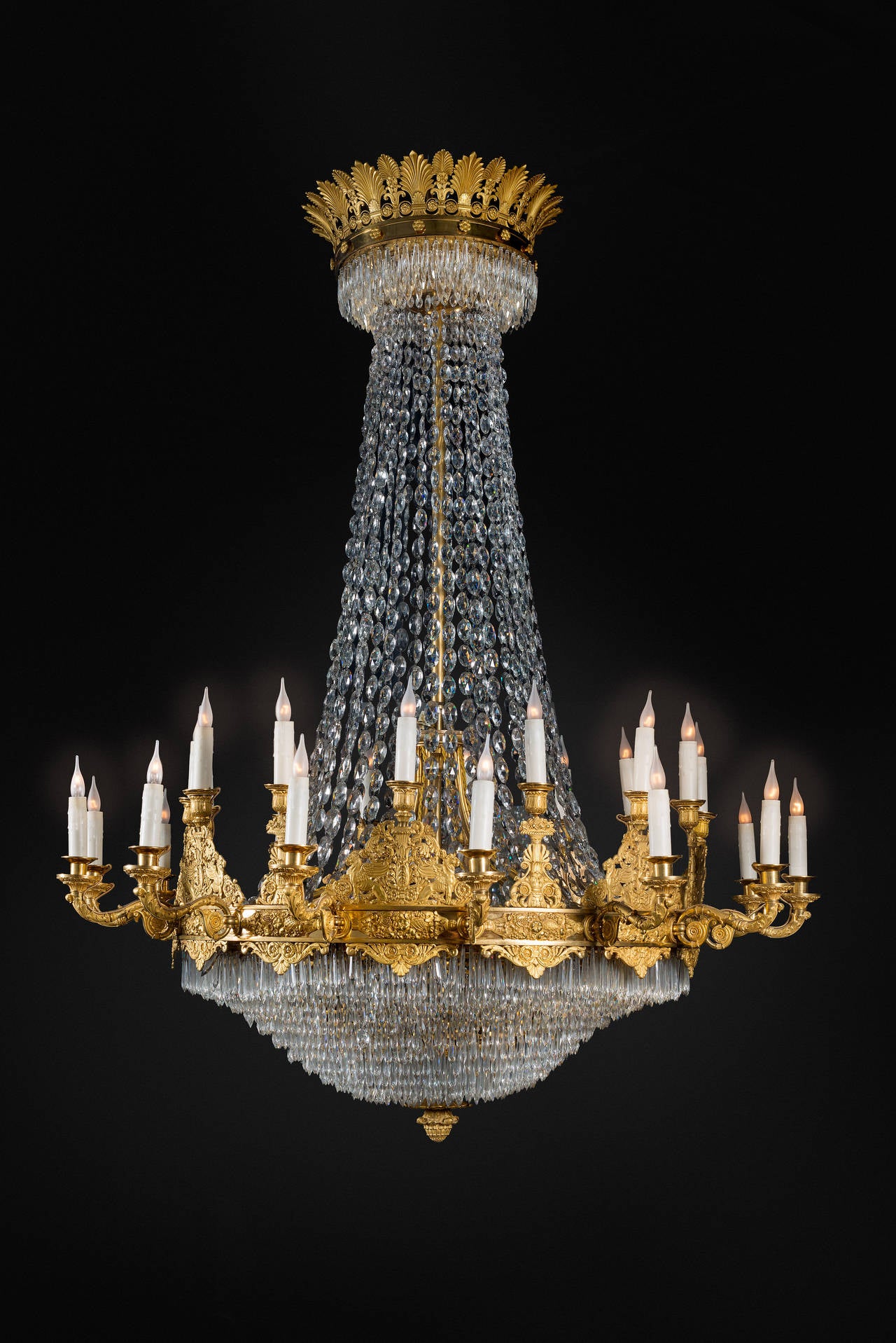 French Empire Twenty-Eight-Light Chandelier Attributed to Claude Galle