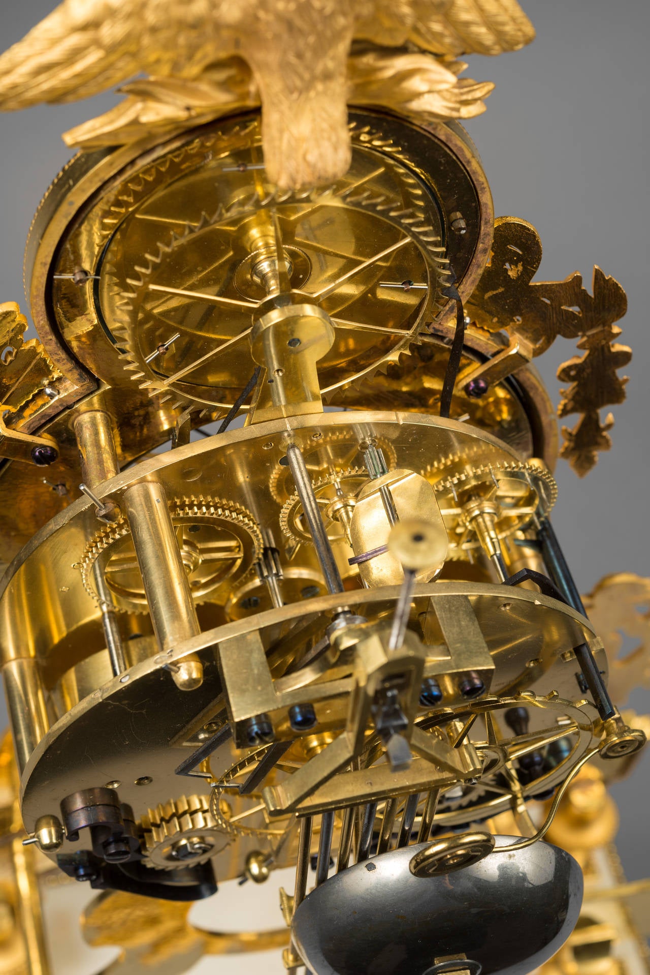 Directoire Skeleton Clock, with Enamels Attributed to Joseph Coteau For Sale 3