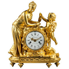 Finely Chased Ormolu Louis XVI Clock The Toilet of Venus By Lepaute