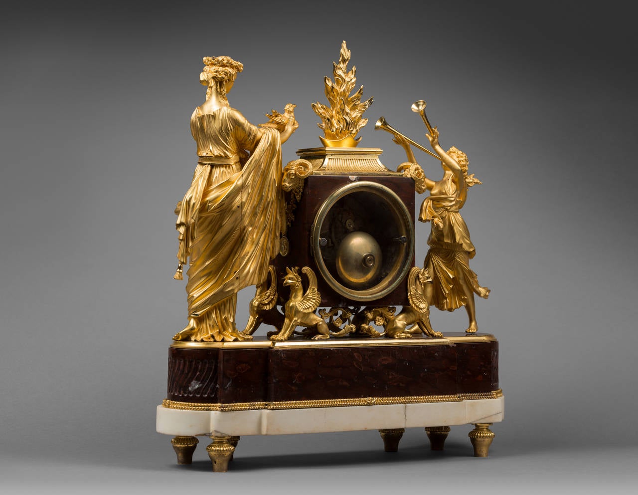 Late 18th Century Louis XVI Mantel Clock by Lamiral, Dial by Coteau, Case Attributed to Thomire