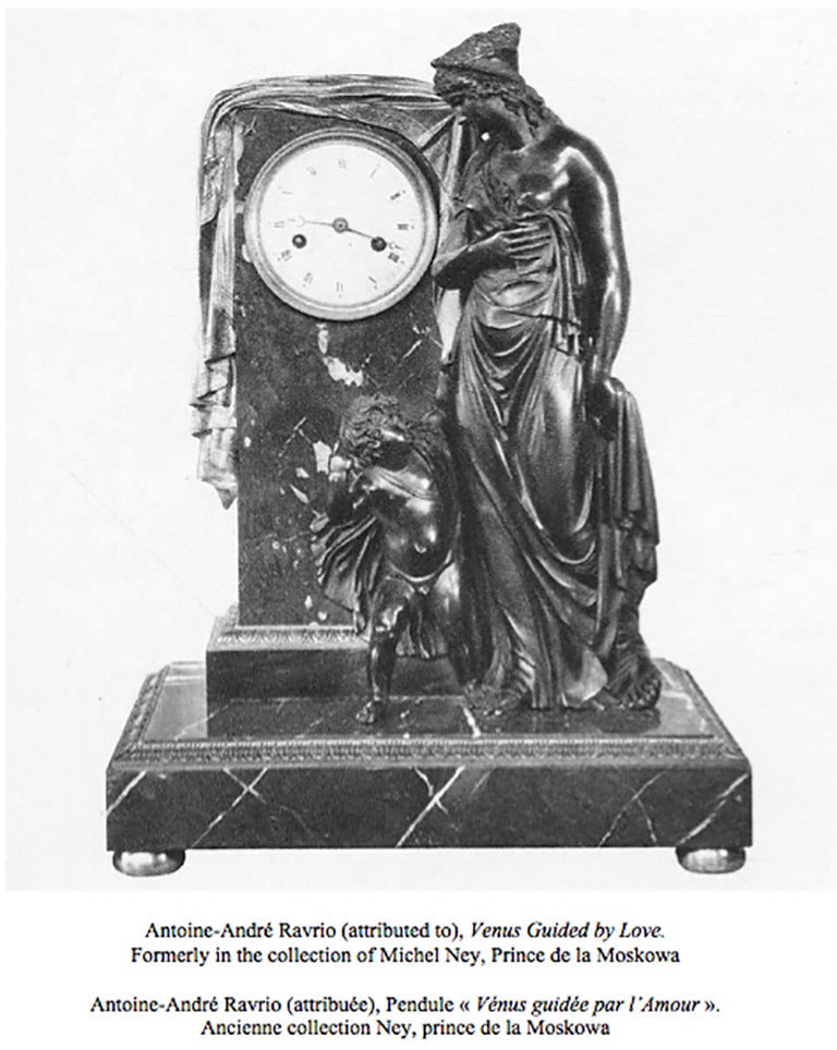 Gilt and Patinated Bronze Mantel Clock by Lesieur, Case Attributed to Ravrio 4