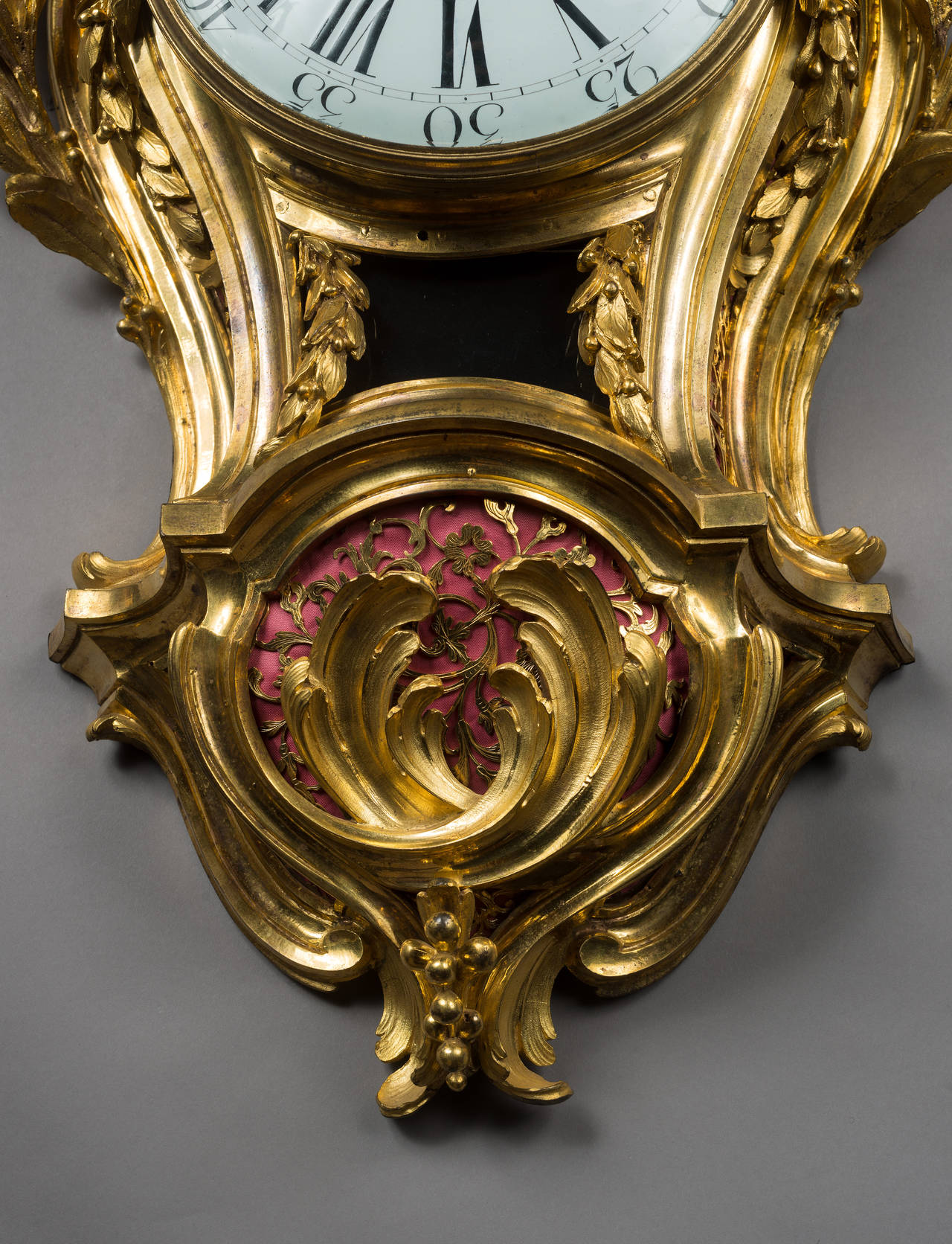 Louis XV Chased Gilt Bronze Wall Cartel by Fieffé, Case Attributed to Saint-Germain