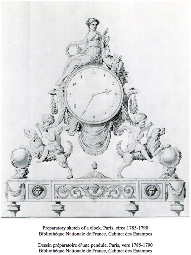 Gilt Bronze and Marble Louis XVI Mantel Clock 4