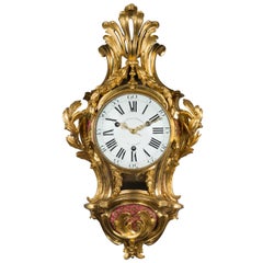 Chased Gilt Bronze Wall Cartel by Fieffé, Case Attributed to Saint-Germain
