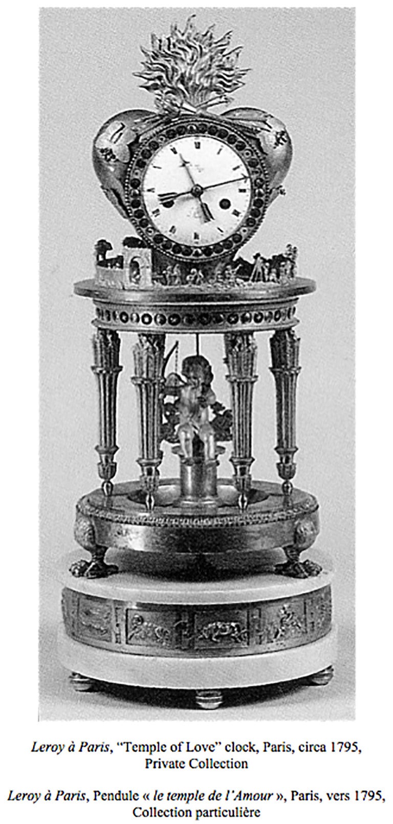 Directoire Mantel Clock “The Temple of Love, ” Case Attributed to Deverberie 1