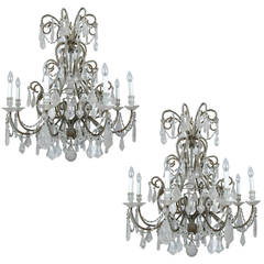 Italian Beads Rock Crystal Chandeliers 1