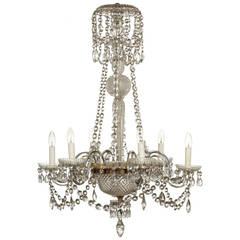 English Glass Chandelier, circa 1820