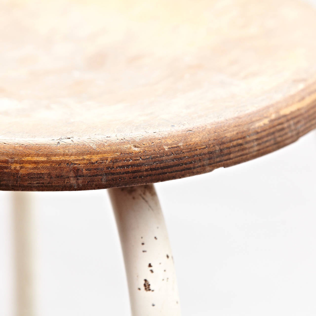 Mid-20th Century Stool Attributed to Jean Prouvé, circa 1950