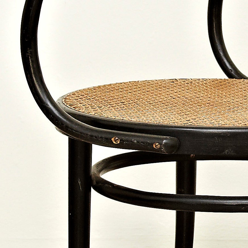 Rattan Set of Four Thonet 209 Chairs by Auguste Thonet for Thonet