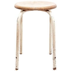 Vintage Stool Attributed to Jean Prouvé, circa 1950