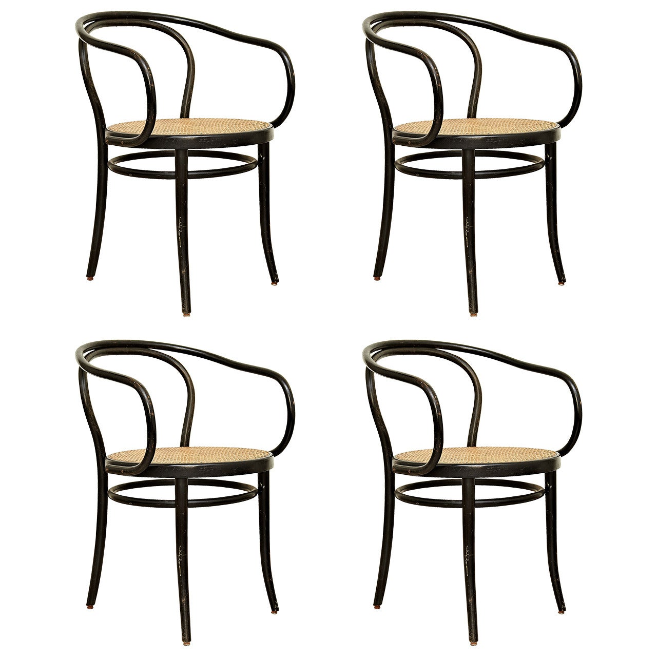 Set of Four Thonet 209 Chairs by Auguste Thonet for Thonet