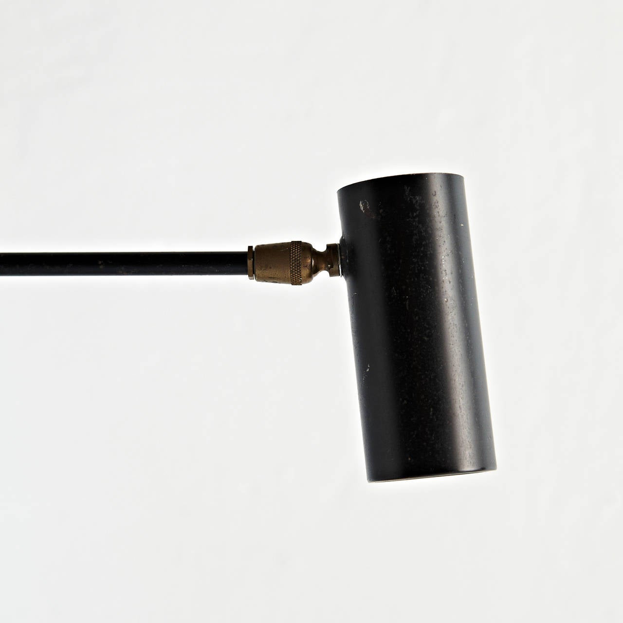 Mid-Century Modern Set of Three Black Lacquered Lamps in the Manner of Serge Mouille, circa 1950