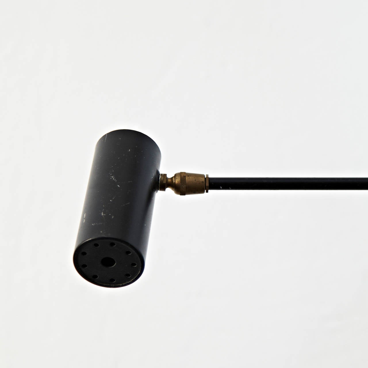 Set of Three Black Lacquered Lamps in the Manner of Serge Mouille, circa 1950 In Good Condition In Barcelona, Barcelona