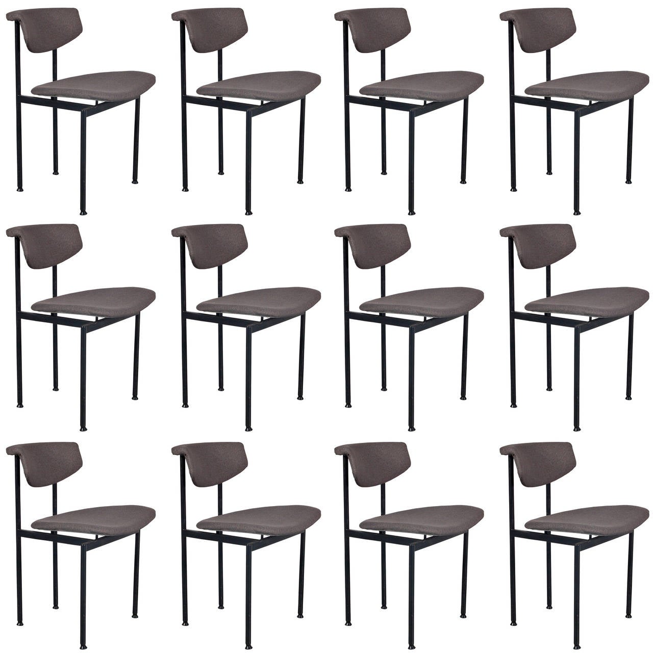 Set of 8 Rudolf Wolf Dining Chairs, circa 1960