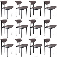 Set of 8 Rudolf Wolf Dining Chairs, circa 1960