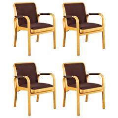 Set of Four Alvar Aalto Armchairs for Artek, circa 1960 8