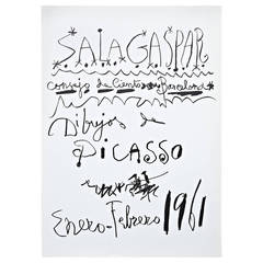 Original Picasso Lithography, Drawings Exhibition 1961 6