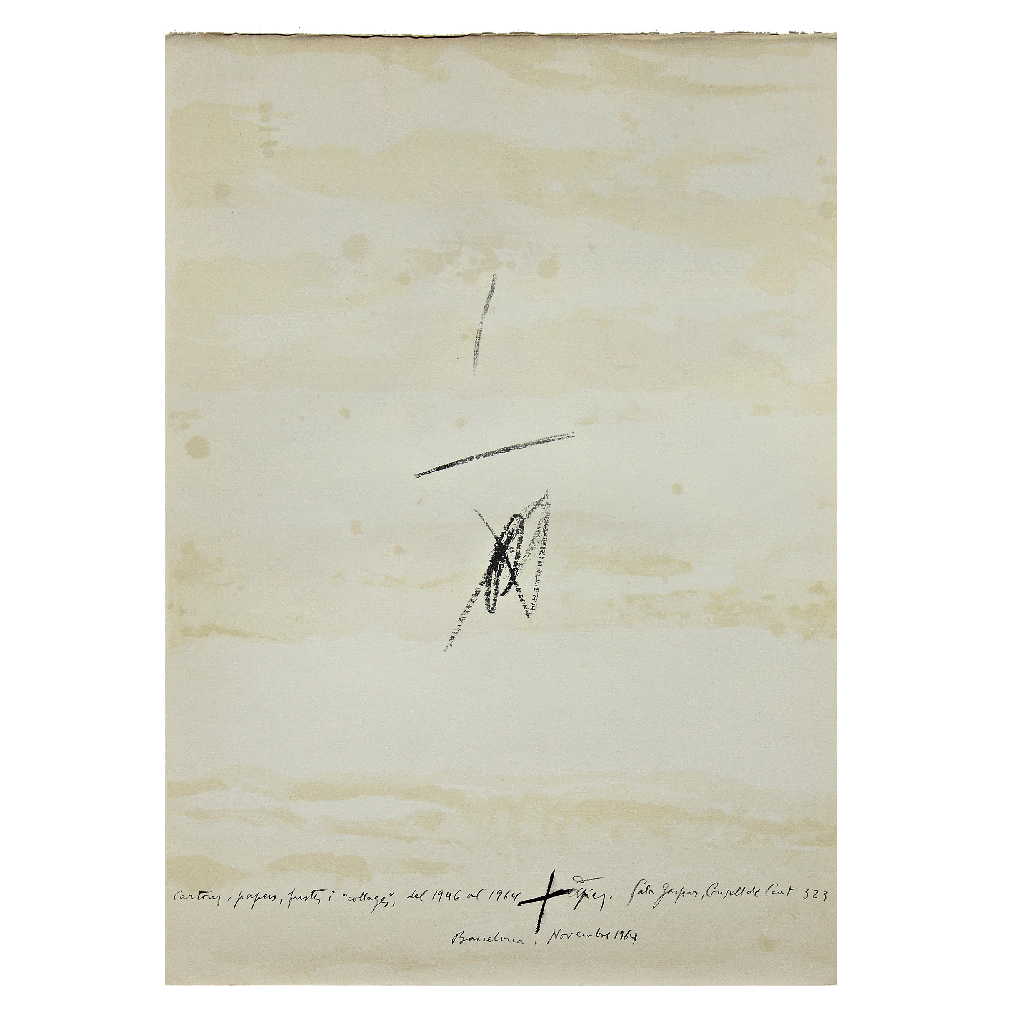 Antoni Tàpies Lithography, Cartrons, Papers, Fustes, Collages del 1946 al 1964